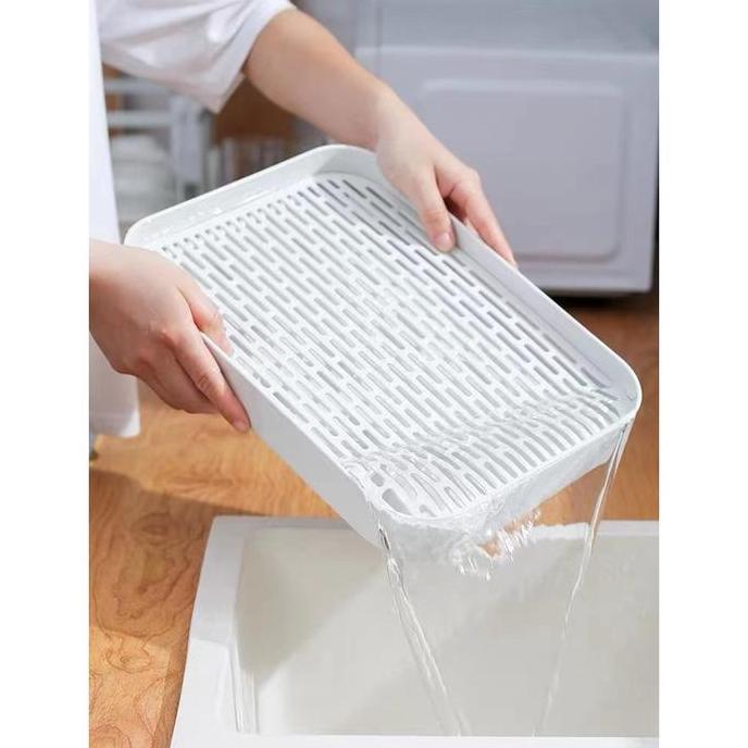 Nampan/Draining Board Tatakan Gelas dan Alat Makan alas cuci walnut tahan lama random piring AX