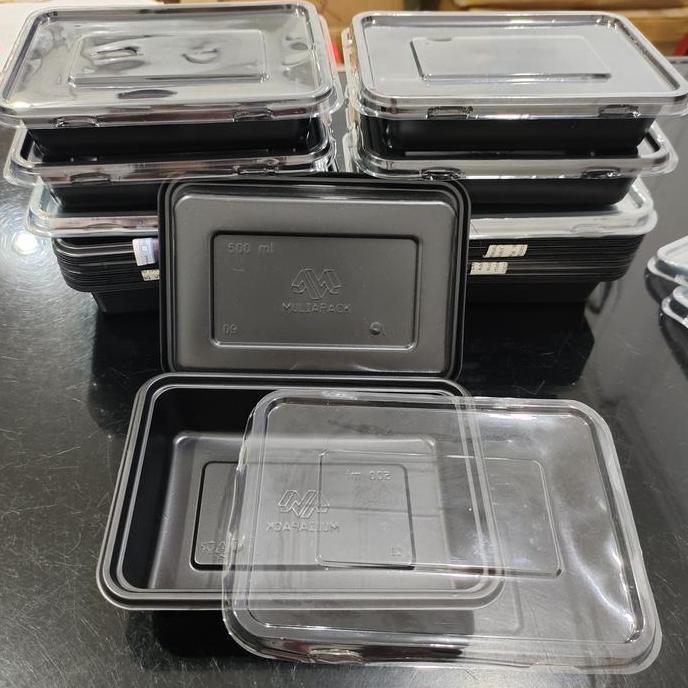 Pecfd- Mika Bento Thinwall 500Ml +Tutup @25 / Kotak Makan Plastik Tanpa Sekat