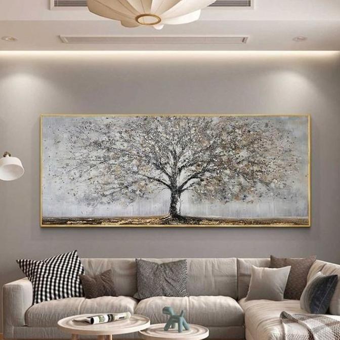 Terlaris Lukisan Dinding Besar Pajangan Dinding Ruang Tamu Plus Frame