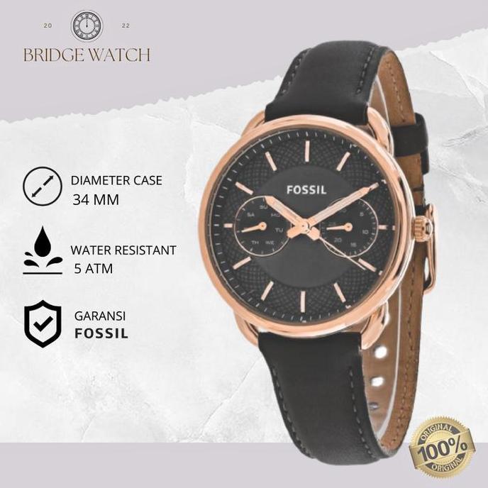 JAM TANGAN WANITA FOSSIL TAILOR CHRONOGRAPH KULIT CASUAL ORIGINAL ES3913 KODE 758