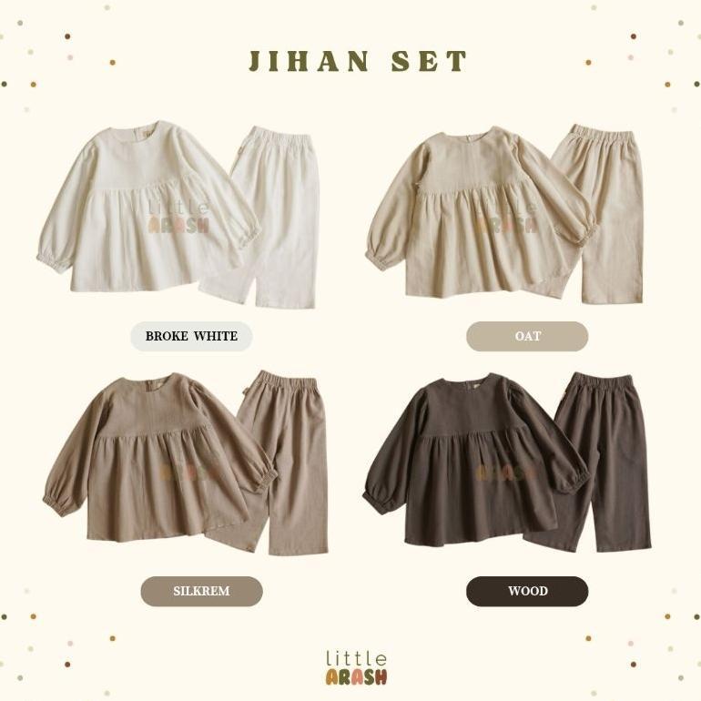 Termurah Little Arash | Jihan Set | Setelan Muslim Anak Perempuan | Setelan Anak Perempuan | Raya Se