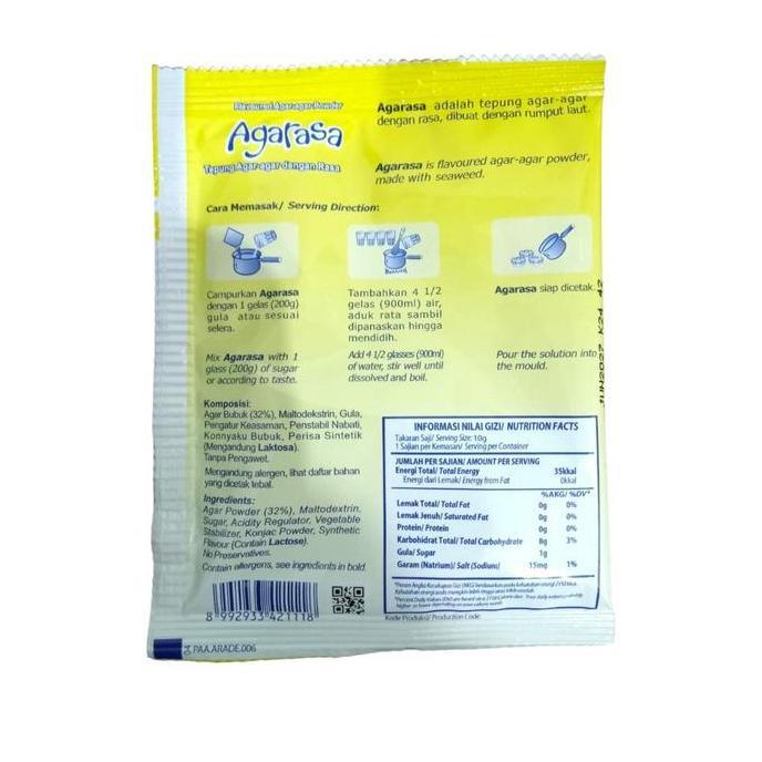 (SATUAN) AGAR AGARASA AGARRASA RASA VANILLA VANILA KODE 1164