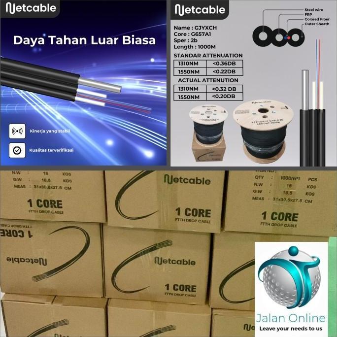 TERBARU - Dropcore 4 core 3 seling ftth dropcore 4core 3seling 1km Netcable