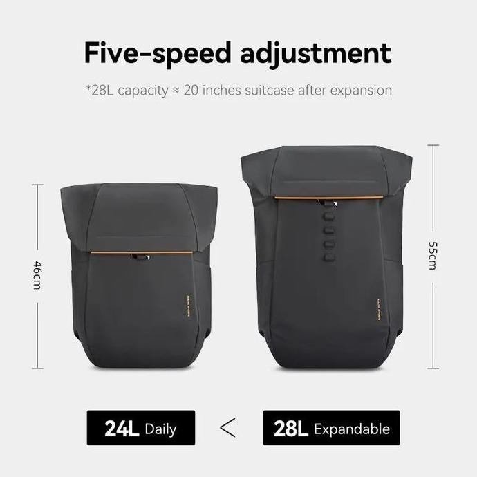 DF94 - MR2975 Tas Mark Ryden Ransel Pria Cowok Laptop 17 Foldable Scalable