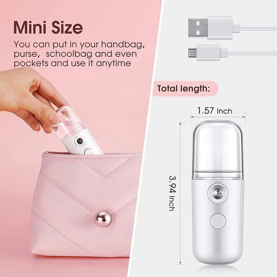 CUCI GUDANG NANO SPRAY PORTABLE MINI USB/MIST SPRAYER MOISTURIZING PELEMBAB WAJAH PERAWATAN WAJAH / 