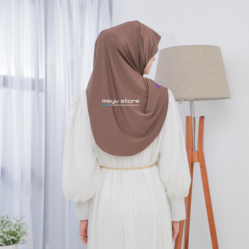 Hijab Instan Huma Mleyot / Jisoo Instan Mleyot / Pashmina Mleyot Kaos / Jilbab Instan Mleyot / Empat