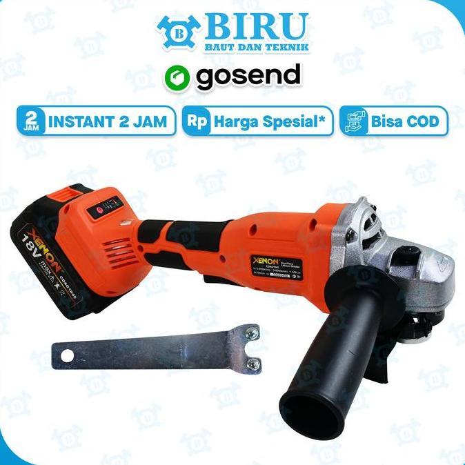 XENON CDAG1845 Brushless Cordless Grinder Mesin Gerinda Tangan Baterai