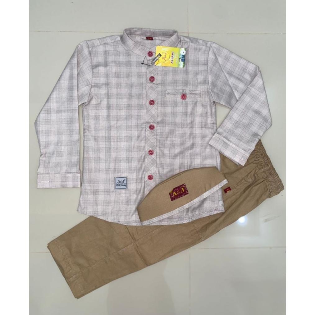 Gratong Koko Anak 'Urwah A&J / Setelan Koko Anak Terbaru Salur Lengan Panjang / Koko Anak Aljami / K