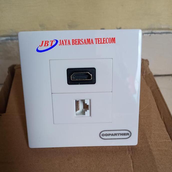 TERMURAH - outlet HDMI + Data cat.5e/stop kontak HDMI + Data cat.5e