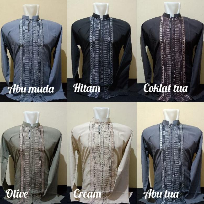 Promo Baju Koko Erlita Pria Dewasa Lengan Panjang Warna (Cod)