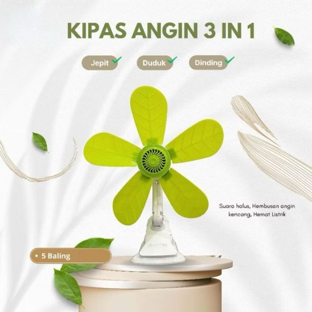 BEST SALE Kipas Angin 3 IN 1 Multifungsi Kipas Mini Fan Jepit Tempel Meja Kipas Angin Listrik Gantun