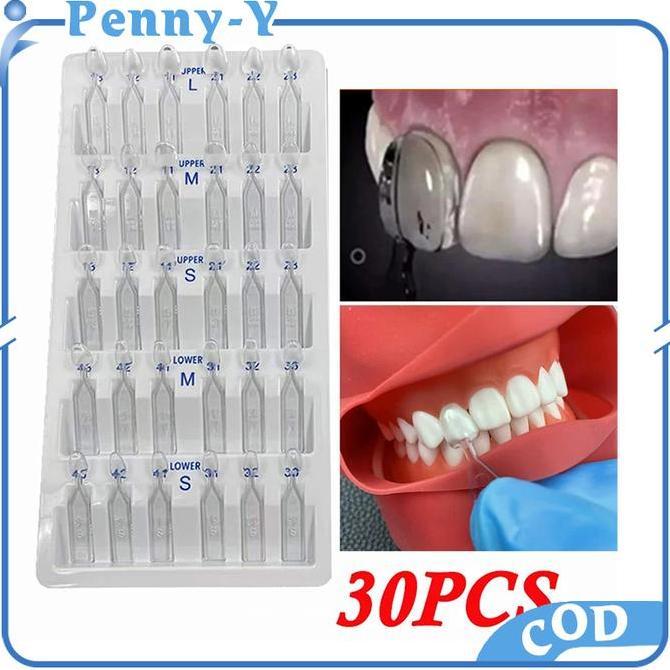 AKARAY 30pcs/Set Veneer Gigi Crown Former Alat Pemutih Veneer Gigi