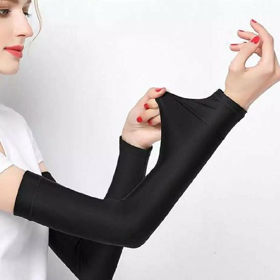 Manset Lengan Panjang Handsock Deker Tangan Jempol Polos Wanita Muslimah Ramadhan