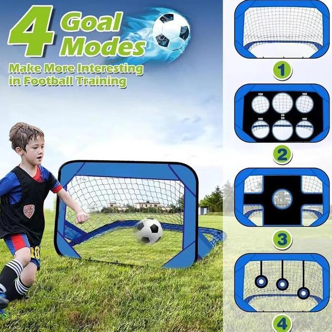 XERANA Gawang Sepak Bola Portable Latihan Sepakbola Gawang Bola Anak Gawang Lipat