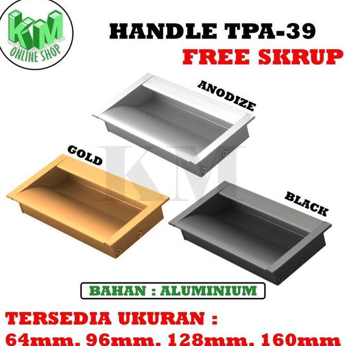 Tarikan Laci Tanam / Handle Laci Tanam Tpa 39 Black Dan Gold Huben Allshop