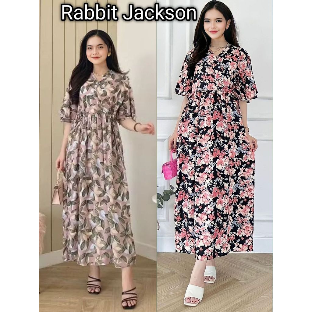 Daster Rayon Kimono Rayon lengan Lonceng Panjang Semata Kaki Busui Wanita Dewasa Kekinian