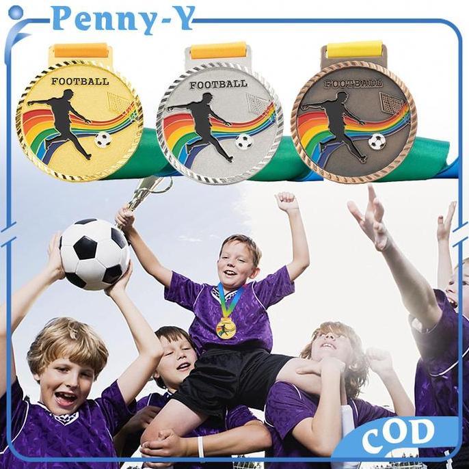 AKARAY Medali Penghargaan Medali Kejuaraan Medali Juara 123 Sepak Bola Medali Logam Sepak Bola Emas 