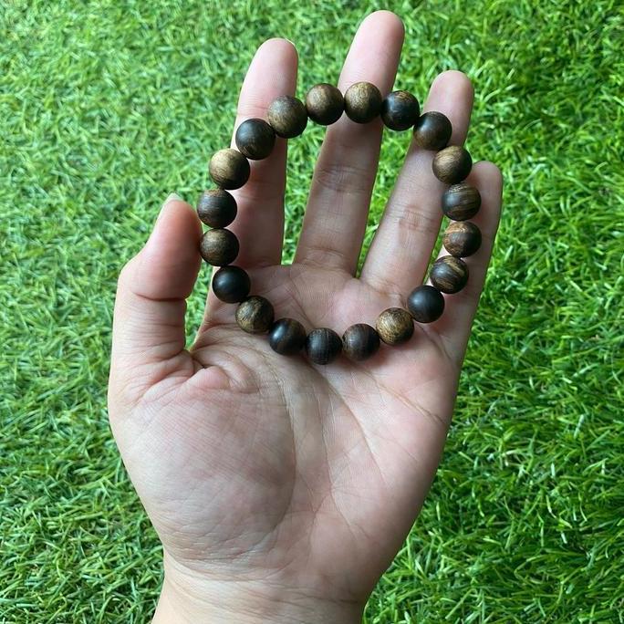 Gelang Gaharu Kalimantan Super Asli - Gaharu No Sink 10MM