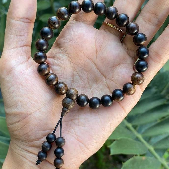 Gelang Gaharu Serut 8 MM - Gaharu Aquilaria Malaccensis