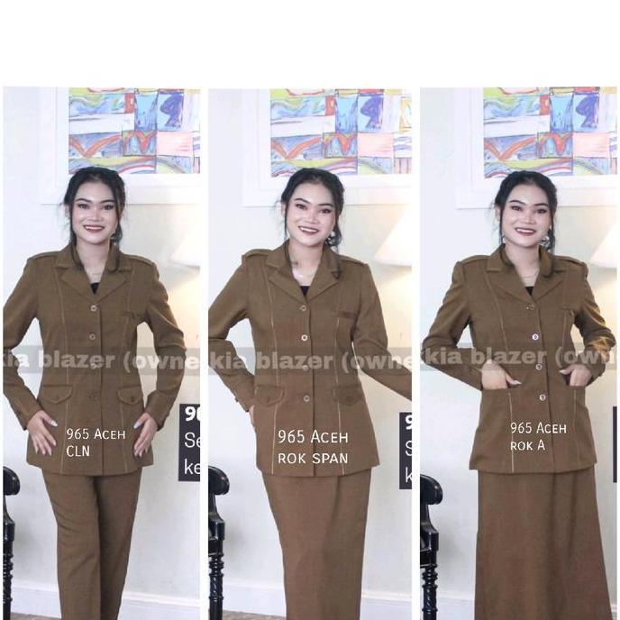 Seragam kerja wanita kantor pns,seragam blazer setelan pns,seragam kerja wanita blazer krah jas,sera