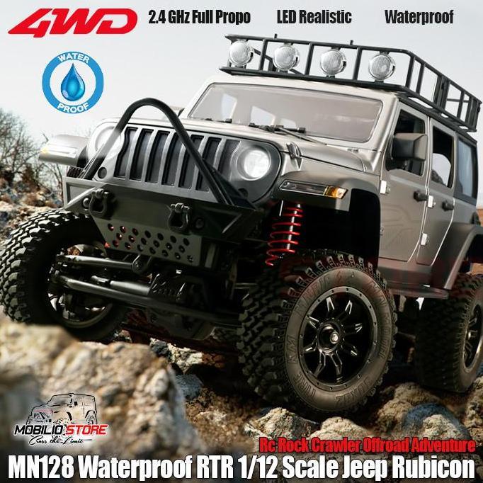 Wxyg- Mn128 Waterproof Rtr 1/12 Scale Jeep Rubicon Rc Rock Crawler Adventure