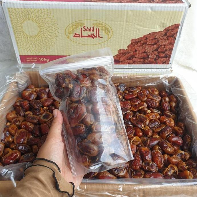 SYURGA KURMA MEDAN Kurma Khalas  1kg Thinwall & 1/2/1/4kg Plastik Standing Pouch Manis Lembut Biji K