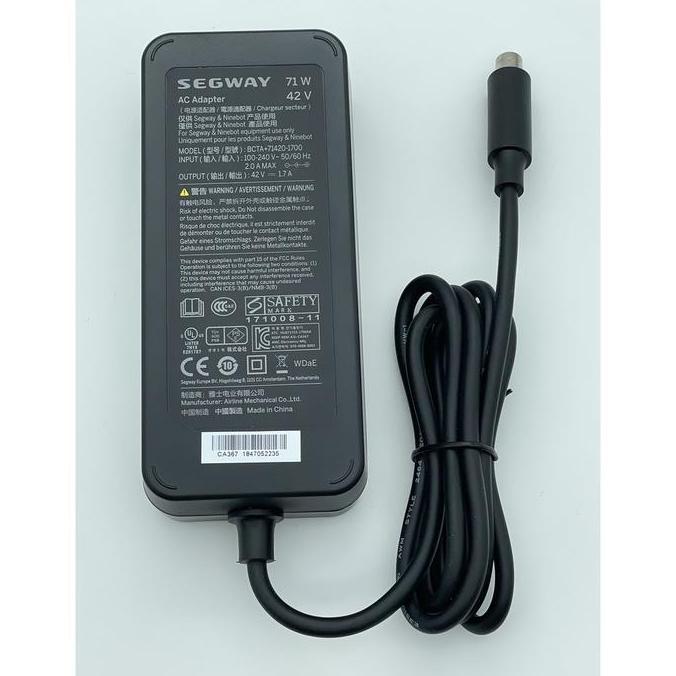 Wxyg- Segway Ninebbot Charger 42V 1.7A Original  Xm Grab Wheels Scooter  Scooter  Listrik Lipat  Par