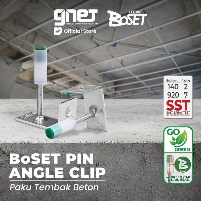 Waare- Boset Pin Angle Clip | Paku Tembak Beton Alat Konstruksi