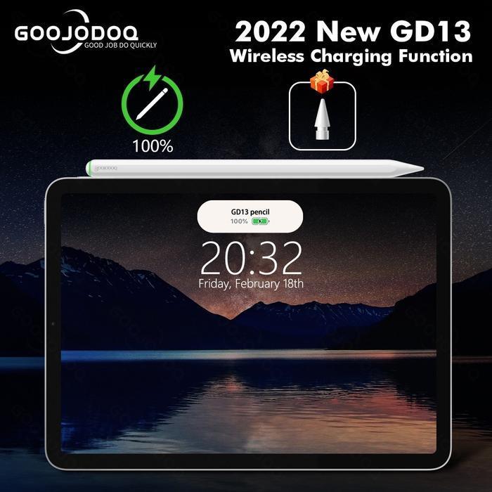 Goojodoq 13Th Gd13 Pencil Stylus Pencil For Ipad With Palm Rejection With Wireless Charger, Active P
