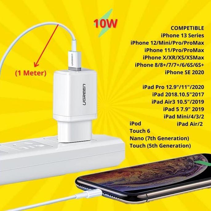 charger iphone ugreen original kabel iphone ugreen pala charger iphone