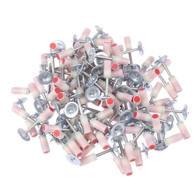Lansungkirim- 100Pcs Paku Beton Ramset Paku Ramset Beton Paku Tembak Beton Dan Besi Standart Washer 