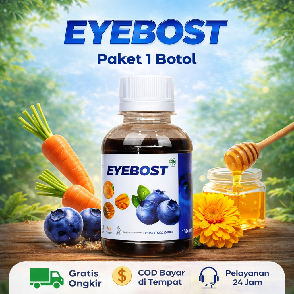 [ RAMADHAN SALE ] Eyebost Madu Paket 1 Botol Vitamin Mata Atasi Mata Merah dan Katarak VITAMIN MATA