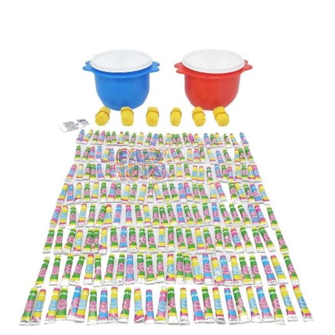 Disiniaja- Mainan Anak Balon Tiup Kkk Original Mainan Jadul Balloon Kemasan Toples Isi 200 Pieces