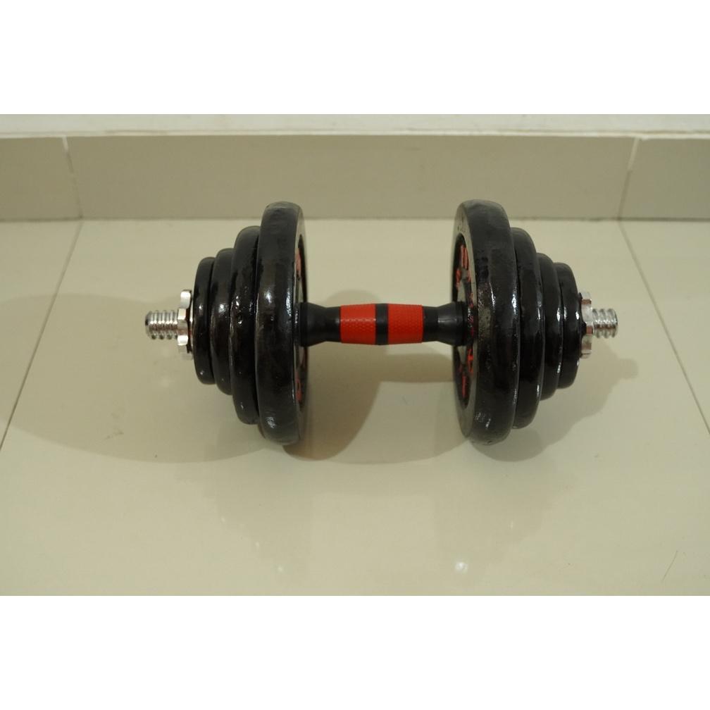 Dumbell Barbel Set 20kg Besi Asli Termurah