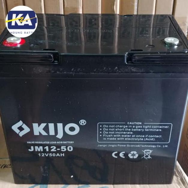 Aki Kering Battery Baterai Vrla Mf Kijo 12V 12 V 50Ah 50 Ah