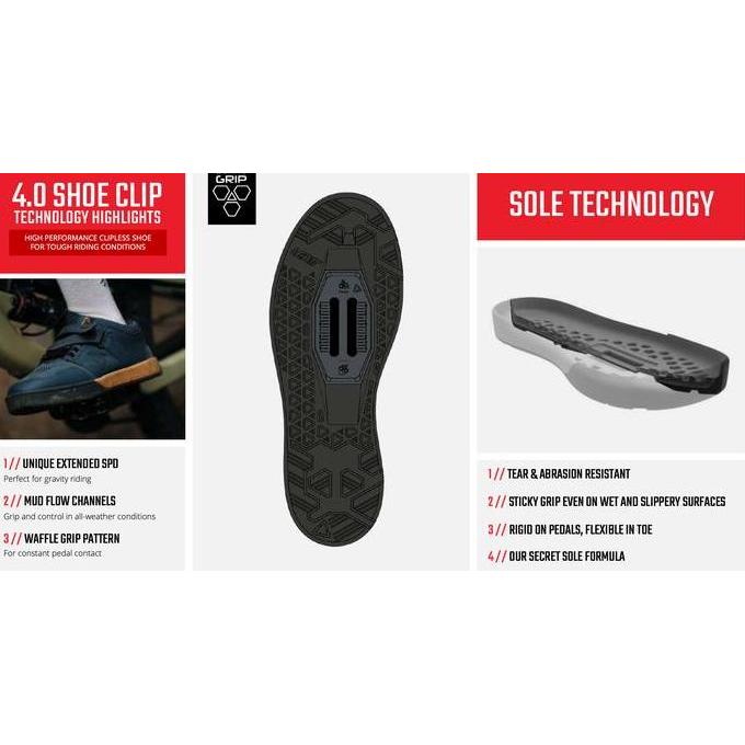 Shoes Leatt MTB 4.0 Clip Black 23/ Sepatu Sepeda MTB Clip Cleat