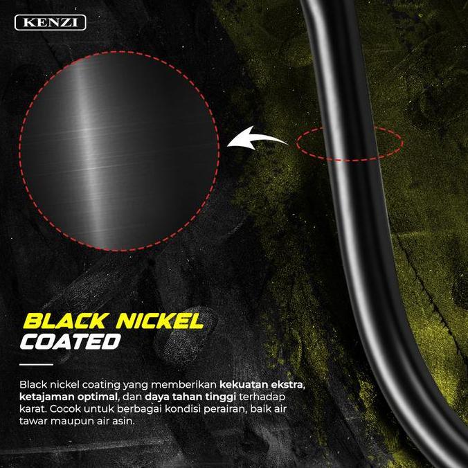 MATA KAIL KENZI CIRCLE HOOK POWER CARBON HOOKS BLACK NICKEL