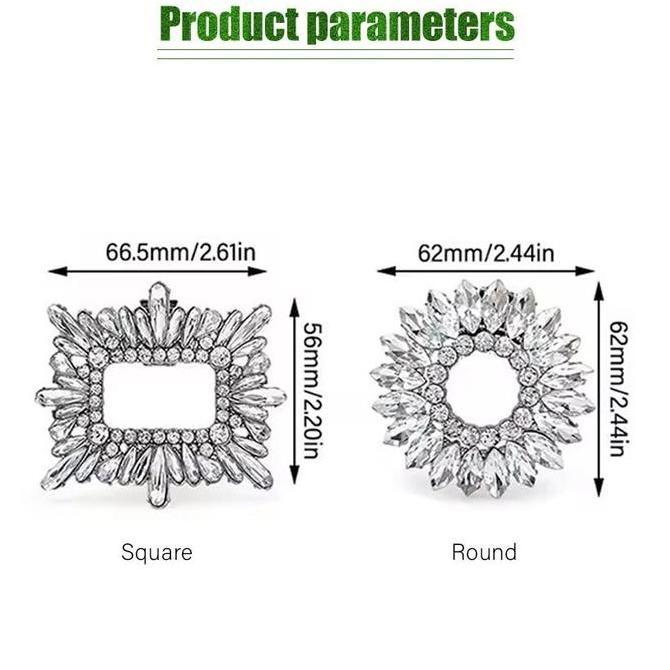 ORIZA Aksesoris Sepatu Klip Permata Bisa Dilepas - Hiasan Jepit Sepatu Wanita untuk High Heel, Pesta