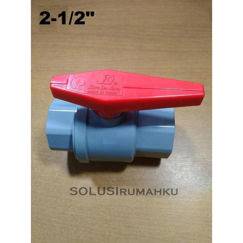 NEW Ball Valve PVC TAIWAN 2.5" / Stop Kran 2,5 inch 2 1/2"