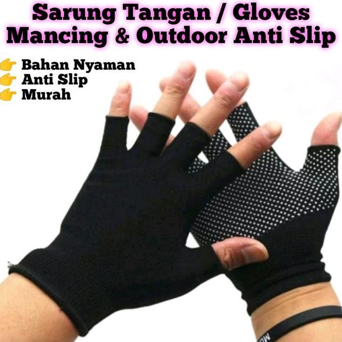 Sarung Tangan / Gloves Mancing Anti Slip Untuk Jigging Casting Popping
