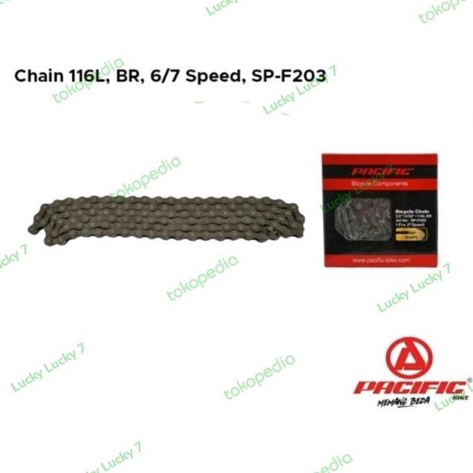 Murah Rantai Sepeda Pacific 6 speed Rantai Sepeda Pacific 7 Speed Rantai Sepeda Single Speed Rantai 