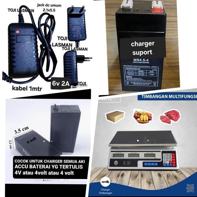 ( CHARGER TIMBANGAN 6V 2A ) ADAPTOR DIGITAL BUAH SAYUR 1A 500MA 1000MA terlaris