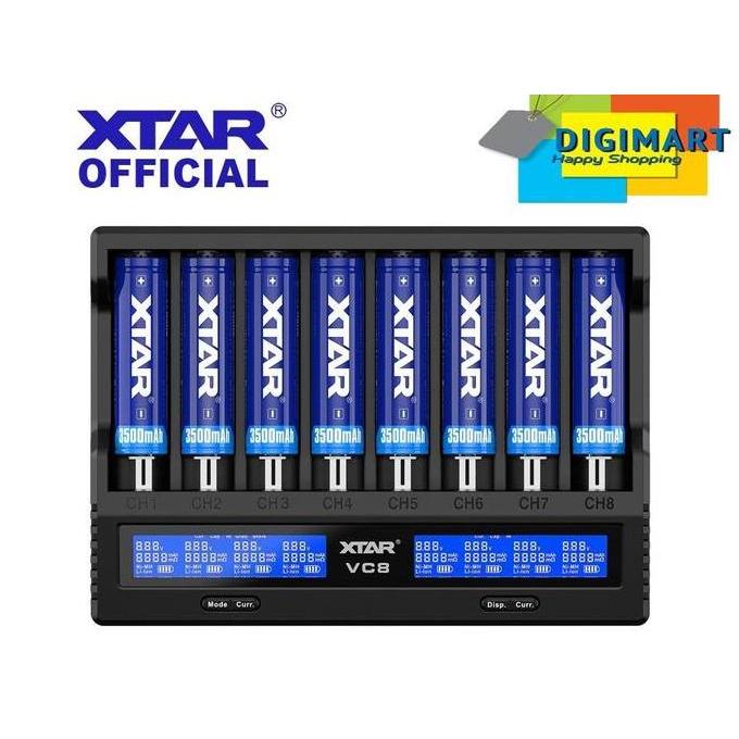 FESPATI10 - XTAR VC8 CHARGER TYPE-C 8X217 PROTECTED BATTERY CHARGER