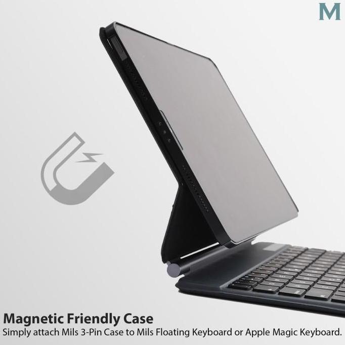 MILS 3 Pin Case / Back Cover / Casing for Magic Keyboard Smart Folio Keyboard Floating Keyboard iPad