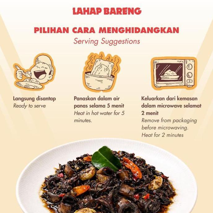 [NEW UPSIZE] Lahap Bareng | Cumi Ireng Hitam | Besar 250gr | Lauk Praktis Siap Santap | Ready to Ser