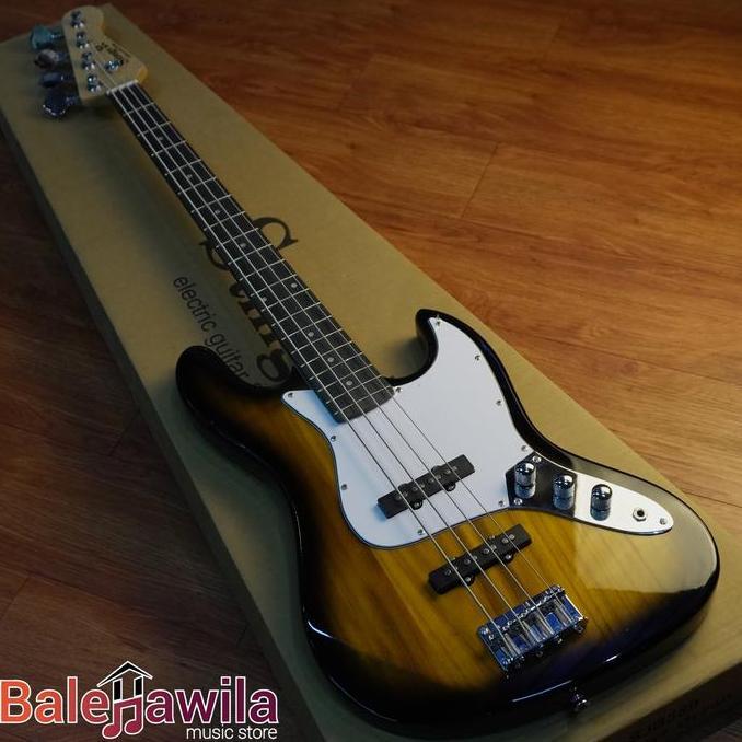bayangkarashop - guitar bass stinger sjb 58 gitar stinger sjb58 gitar bass maple wood murah