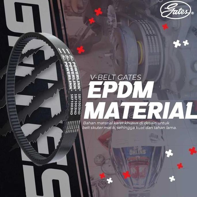 VAN BELT GATES V BELT V-BELT VBELT GATES POWERLINK HONDA PCX CBU 150 THAILAND 23100-KZY-701 ASLI ORI