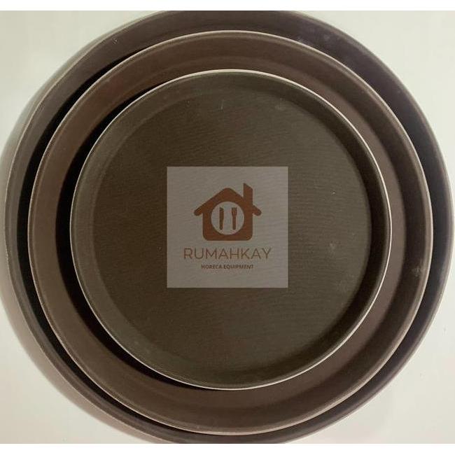 Nampan Baki Tray Bulat Anti Slip 14 Inch