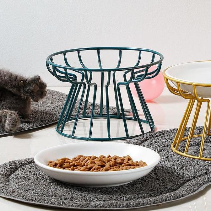 AimayaPet Tempat Makan Anjing Kucing Mangkuk Hewan Keramik/Mangkuk Kucing Keramik Tempat Makan Kucin