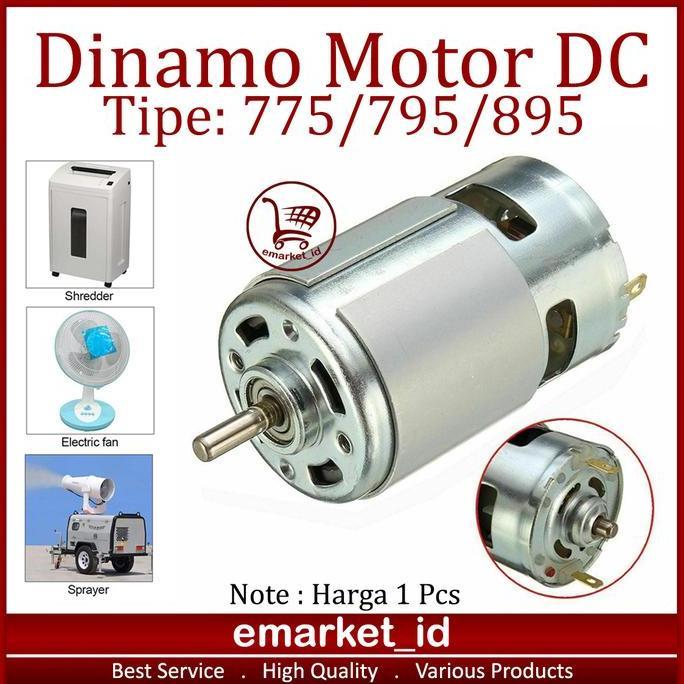 Dinamo Motor DC 775 795 895 12V / Listrik High Torsi Speed Mesin Power